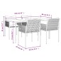 vidaXL Juego comedor jardín 5 piezas y cojines ratán sintético y acero vidaXL Juego comedor jardín 5 piezas y cojines ratán sintético y acero