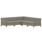 vidaXL Set de muebles de jardín 5 pzas y cojines ratán sintético gris vidaXL Set de muebles de jardín 5 pzas y cojines ratán sintético gris