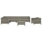vidaXL Set de muebles de jardín 8 pzas y cojines ratán sintético gris vidaXL Set de muebles de jardín 8 pzas y cojines ratán sintético gris