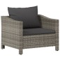 vidaXL Set de muebles de jardín 8 pzas y cojines ratán sintético gris vidaXL Set de muebles de jardín 8 pzas y cojines ratán sintético gris