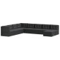 vidaXL Set de muebles de jardín 9 pzas y cojines ratán sintético negro vidaXL Set de muebles de jardín 9 pzas y cojines ratán sintético negro