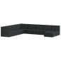 vidaXL Set de muebles de jardín 9 pzas y cojines ratán sintético negro vidaXL Set de muebles de jardín 9 pzas y cojines ratán sintético negro