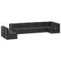vidaXL Set de muebles de jardín 8 pzas y cojines ratán sintético negro vidaXL Set de muebles de jardín 8 pzas y cojines ratán sintético negro