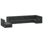 vidaXL Set de muebles de jardín 8 pzas y cojines ratán sintético negro vidaXL Set de muebles de jardín 8 pzas y cojines ratán sintético negro