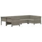 vidaXL Set de muebles de jardín 6 pzas y cojines ratán sintético gris vidaXL Set de muebles de jardín 6 pzas y cojines ratán sintético gris