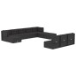 vidaXL Set muebles de jardín 11 pzas y cojines ratán sintético negro vidaXL Set muebles de jardín 11 pzas y cojines ratán sintético negro