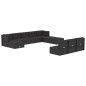 vidaXL Set muebles de jardín 11 pzas y cojines ratán sintético negro vidaXL Set muebles de jardín 11 pzas y cojines ratán sintético negro