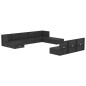vidaXL Set muebles de jardín 11 pzas y cojines ratán sintético negro vidaXL Set muebles de jardín 11 pzas y cojines ratán sintético negro