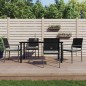 vidaXL Juego comedor jardín 5 piezas y cojines ratán sintético y acero vidaXL Juego comedor jardín 5 piezas y cojines ratán sintético y acero