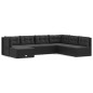 vidaXL Set de muebles de jardín y cojines 7 pzas ratán sintético negro vidaXL Set de muebles de jardín y cojines 7 pzas ratán sintético negro