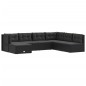 vidaXL Set de muebles de jardín y cojines 7 pzas ratán sintético negro vidaXL Set de muebles de jardín y cojines 7 pzas ratán sintético negro