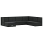 vidaXL Set de muebles de jardín y cojines 7 pzas ratán sintético negro vidaXL Set de muebles de jardín y cojines 7 pzas ratán sintético negro