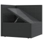 vidaXL Set de muebles de jardín y cojines 7 pzas ratán sintético negro vidaXL Set de muebles de jardín y cojines 7 pzas ratán sintético negro