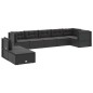 vidaXL Set de muebles de jardín 8 pzas y cojines ratán sintético negro vidaXL Set de muebles de jardín 8 pzas y cojines ratán sintético negro