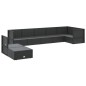 vidaXL Set de muebles de jardín 8 pzas y cojines ratán sintético negro vidaXL Set de muebles de jardín 8 pzas y cojines ratán sintético negro