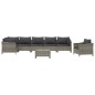 vidaXL Set de muebles de jardín 8 pzas y cojines ratán sintético gris vidaXL Set de muebles de jardín 8 pzas y cojines ratán sintético gris