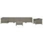 vidaXL Set de muebles de jardín 8 pzas y cojines ratán sintético gris vidaXL Set de muebles de jardín 8 pzas y cojines ratán sintético gris