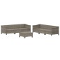 vidaXL Set de muebles de jardín 7 pzas y cojines ratán sintético gris vidaXL Set de muebles de jardín 7 pzas y cojines ratán sintético gris