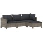vidaXL Set de muebles de jardín 7 pzas y cojines ratán sintético gris vidaXL Set de muebles de jardín 7 pzas y cojines ratán sintético gris