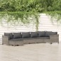 vidaXL Set de muebles de jardín 7 pzas y cojines ratán sintético gris vidaXL Set de muebles de jardín 7 pzas y cojines ratán sintético gris
