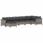 vidaXL Set de muebles de jardín 7 pzas y cojines ratán sintético gris vidaXL Set de muebles de jardín 7 pzas y cojines ratán sintético gris