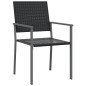 vidaXL Juego de comedor para jardín 7 piezas ratán sintético y acero