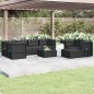vidaXL Set de muebles de jardín 8 pzas y cojines ratán sintético negro vidaXL Set de muebles de jardín 8 pzas y cojines ratán sintético negro