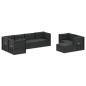 vidaXL Set de muebles de jardín 8 pzas y cojines ratán sintético negro vidaXL Set de muebles de jardín 8 pzas y cojines ratán sintético negro