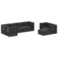 vidaXL Set de muebles de jardín 8 pzas y cojines ratán sintético negro vidaXL Set de muebles de jardín 8 pzas y cojines ratán sintético negro