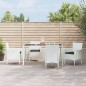 vidaXL Set comedor de jardín 5 pzas con cojines ratán sintético blanco vidaXL Set comedor de jardín 5 pzas con cojines ratán sintético blanco