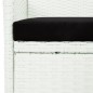 vidaXL Set comedor de jardín 5 pzas con cojines ratán sintético blanco vidaXL Set comedor de jardín 5 pzas con cojines ratán sintético blanco