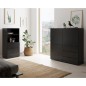 FMD Cómoda con 3 puertas y 3 cajones negro FMD Cómoda con 3 puertas y 3 cajones negro