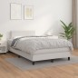 vidaXL Cama box spring con colchón cuero sintético blanco 120x200 cm vidaXL Cama box spring con colchón cuero sintético blanco 120x200 cm