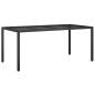 vidaXL Set de comedor de jardín 7 pzas y cojines ratán sintético negro vidaXL Set de comedor de jardín 7 pzas y cojines ratán sintético negro