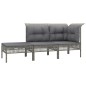 vidaXL Set de muebles de jardín 13 pzas y cojines ratán sintético gris vidaXL Set de muebles de jardín 13 pzas y cojines ratán sintético gris