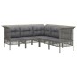 vidaXL Set de muebles de jardín 13 pzas y cojines ratán sintético gris vidaXL Set de muebles de jardín 13 pzas y cojines ratán sintético gris