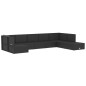 vidaXL Set de muebles de jardín 8 pzas y cojines ratán sintético negro vidaXL Set de muebles de jardín 8 pzas y cojines ratán sintético negro