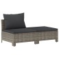 vidaXL Set de muebles de jardín 6 pzas y cojines ratán sintético gris