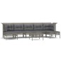 vidaXL Set de muebles de jardín 8 pzas y cojines ratán sintético gris