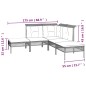 vidaXL Set de muebles de jardín 8 pzas y cojines ratán sintético gris