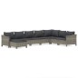 vidaXL Set de muebles de jardín 8 pzas y cojines ratán sintético gris vidaXL Set de muebles de jardín 8 pzas y cojines ratán sintético gris