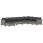 vidaXL Set de muebles de jardín 8 pzas y cojines ratán sintético gris vidaXL Set de muebles de jardín 8 pzas y cojines ratán sintético gris
