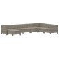 vidaXL Set de muebles de jardín 8 pzas y cojines ratán sintético gris vidaXL Set de muebles de jardín 8 pzas y cojines ratán sintético gris