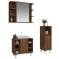 vidaXL Set de muebles de baño 3 pzas madera contrachapada roble marrón vidaXL Set de muebles de baño 3 pzas madera contrachapada roble marrón
