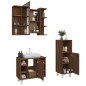 vidaXL Set de muebles de baño 3 pzas madera contrachapada roble marrón vidaXL Set de muebles de baño 3 pzas madera contrachapada roble marrón