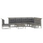 vidaXL Set de muebles de jardín 8 pzas y cojines ratán sintético gris vidaXL Set de muebles de jardín 8 pzas y cojines ratán sintético gris