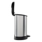 Curver Papelera de pedal Deco Forma D plateada 15 L Curver Papelera de pedal Deco Forma D plateada 15 L