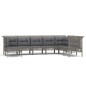 vidaXL Set de muebles de jardín 8 pzas y cojines ratán sintético gris