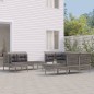 vidaXL Set de muebles de jardín 11 pzas y cojines ratán sintético gris vidaXL Set de muebles de jardín 11 pzas y cojines ratán sintético gris