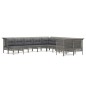 vidaXL Set de muebles de jardín 10 pzas y cojines ratán sintético gris vidaXL Set de muebles de jardín 10 pzas y cojines ratán sintético gris